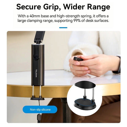 TELESIN Magnetic Phone Holder Travel Clamp Mount Stand Stick Bluetooth Remote Control