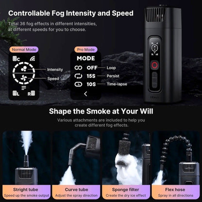 Ulanzi FM01 FILMOG Ace Portable Fog Machine 40W Wireless Remote Control Mini Smoke Machine for Photography Wedding