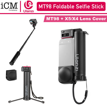 Ulanzi MT98 Action Camera Foldable Flip Tripod Selfie Stick for Insta360 X4/X5