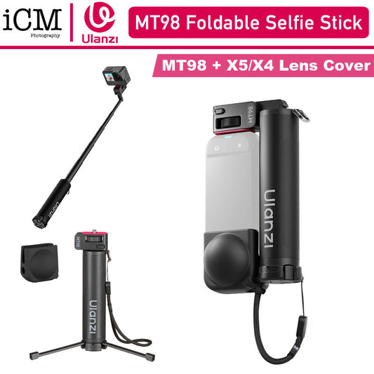 Ulanzi MT98 Action Camera Foldable Flip Tripod Selfie Stick for Insta360 X4/X5