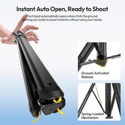 Ulanzi МТ93 159cm Auto-Open Camera Tripod Selfie Stick UKA Quick-Release