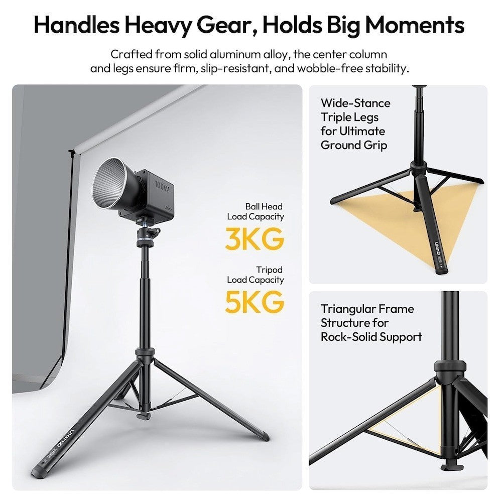 Ulanzi МТ93 159cm Auto-Open Camera Tripod Selfie Stick UKA Quick-Release