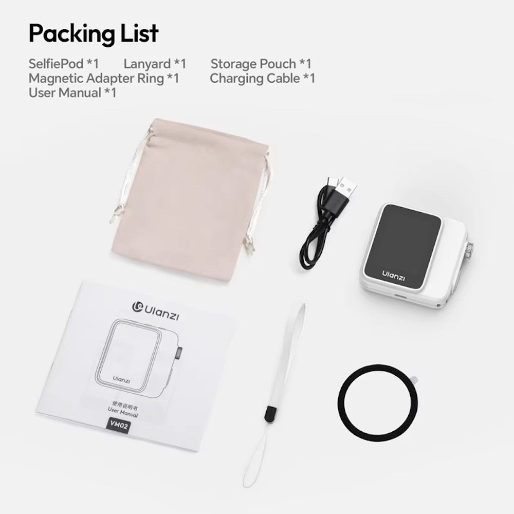 Ulanzi VM02 Wireless Magnetic Phone Camera Selfie Monitor Mirror Screen