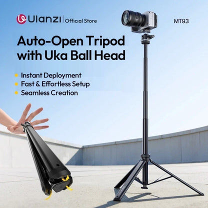 Ulanzi МТ93 159cm Auto-Open Camera Tripod Selfie Stick UKA Quick-Release