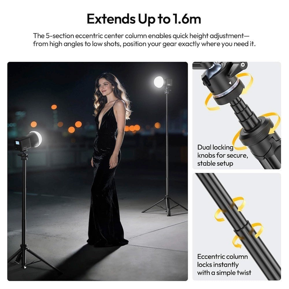Ulanzi МТ93 159cm Auto-Open Camera Tripod Selfie Stick UKA Quick-Release