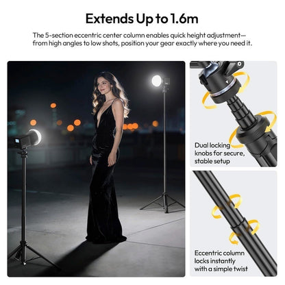 Ulanzi МТ93 159cm Auto-Open Camera Tripod Selfie Stick UKA Quick-Release