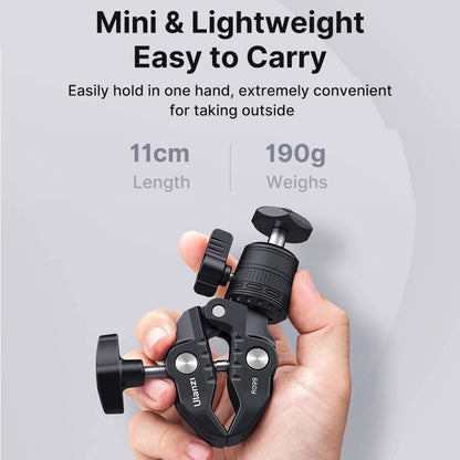 ULANZI R099 Super Clamp 360 Ball Head Handlebar Motorcycle Bicycle Bike Mount for DSLR GoPro Insta360 DJI Action Camera
