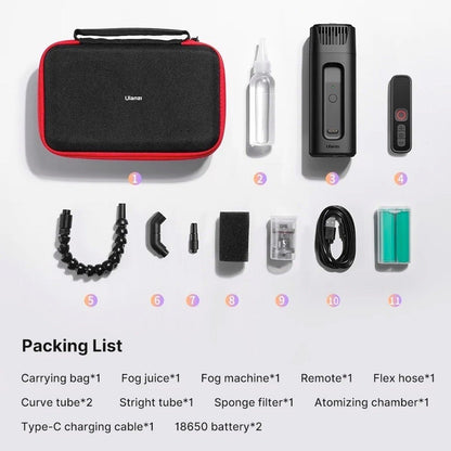 Ulanzi FM01 FILMOG Ace Portable Fog Machine 40W Wireless Remote Control Mini Smoke Machine for Photography Wedding