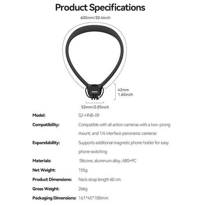 TELESIN Magnetic Neck Holder SE 2.0 Phone Action Camera Mount