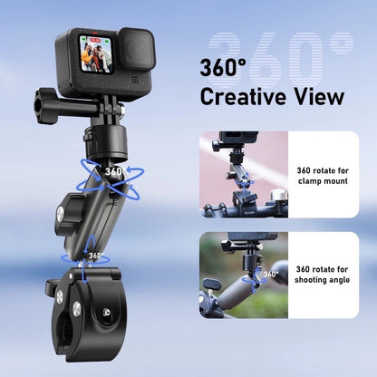 TELESIN Crab-Style Handle Bar Clamp with Quick Release Action Camera Mount