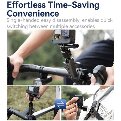 TELESIN Crab-Style Handle Bar Clamp with Quick Release Action Camera Mount