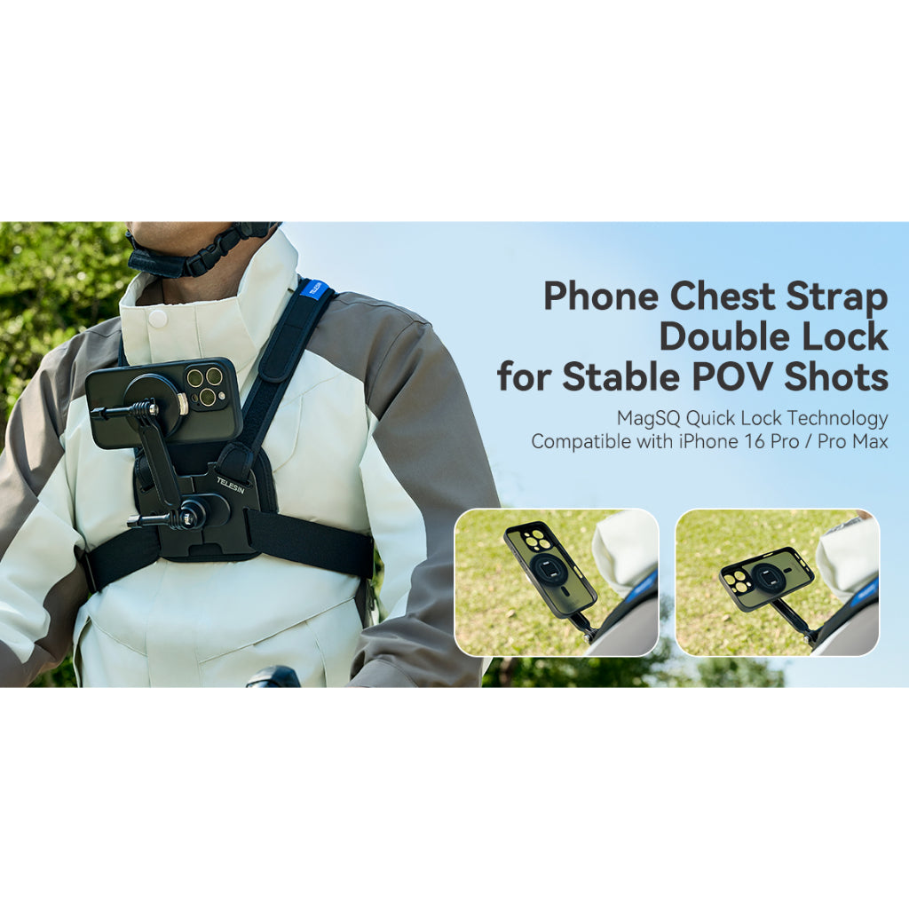 Telesin ip16 sports Chest Mount Harness strap for iPhone 16 pro/pro