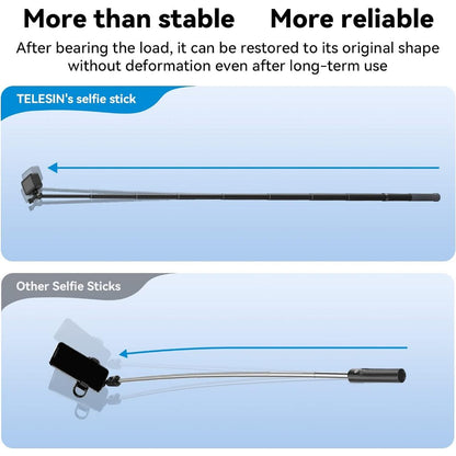 TELESIN G3 300cm 3m Invisible Selfie Stick Pole Carbon Fiber Lightweight Extension Monopod
