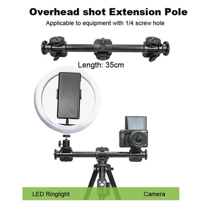 YUNTENG VCT-6109 Professional Live Streaming overhead shot photography Tripod with Extension Rod