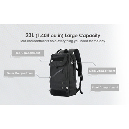 Nitecore BP23 Multi-Purpose Tactical Commuting Backpack Black 23l