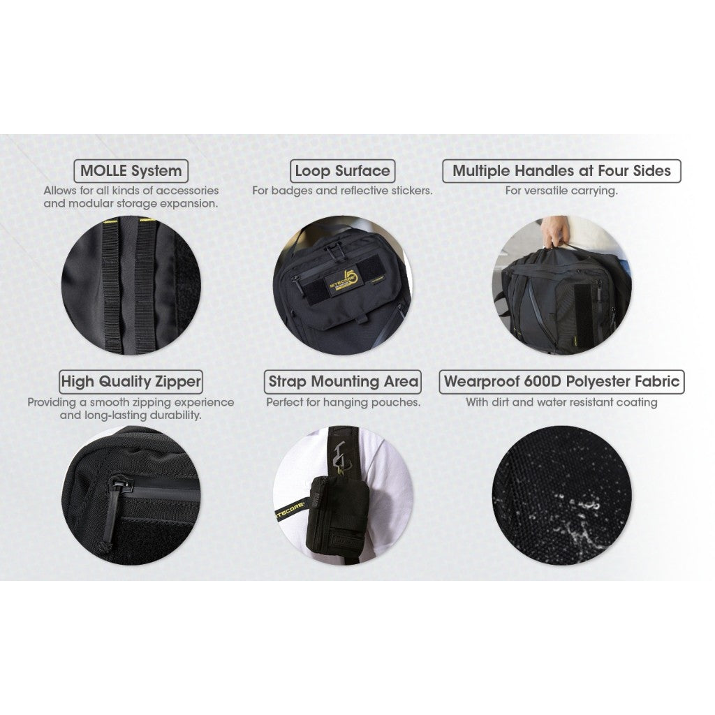 Nitecore BP23 Multi-Purpose Tactical Commuting Backpack Black 23l