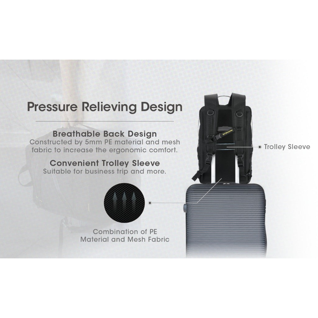 Nitecore BP23 Multi-Purpose Tactical Commuting Backpack Black 23l