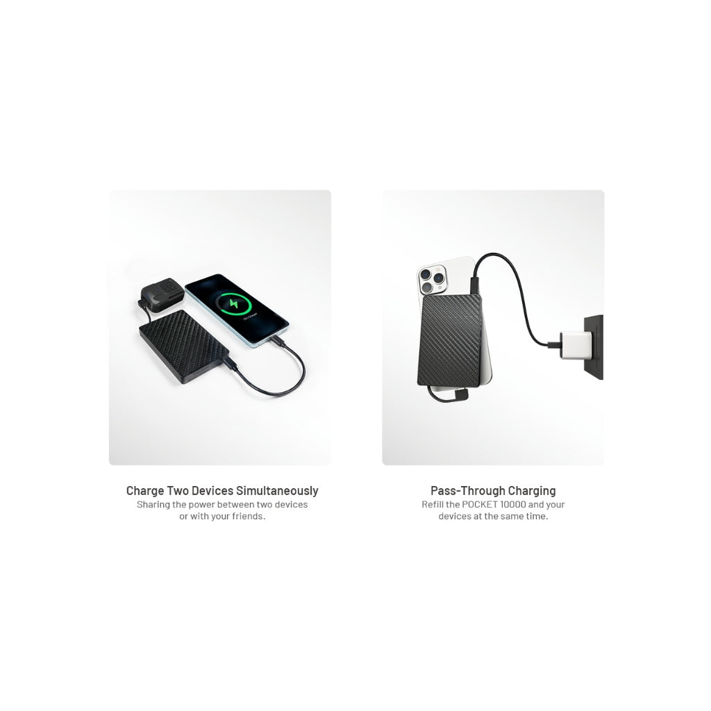 Nitecore Pocket 10000 USB-C Power Bank with Built-In Cable