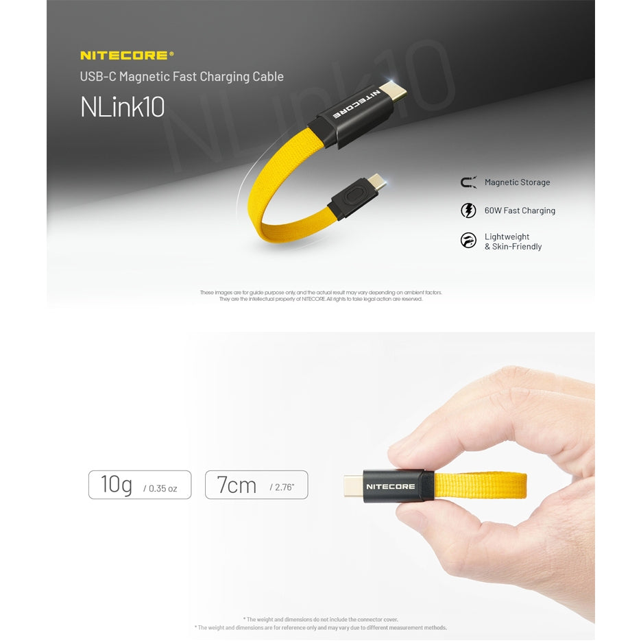 NITECORE NLINK10 USB-C Magnetic Fast Charging Cable (USB-C TO USB-C)