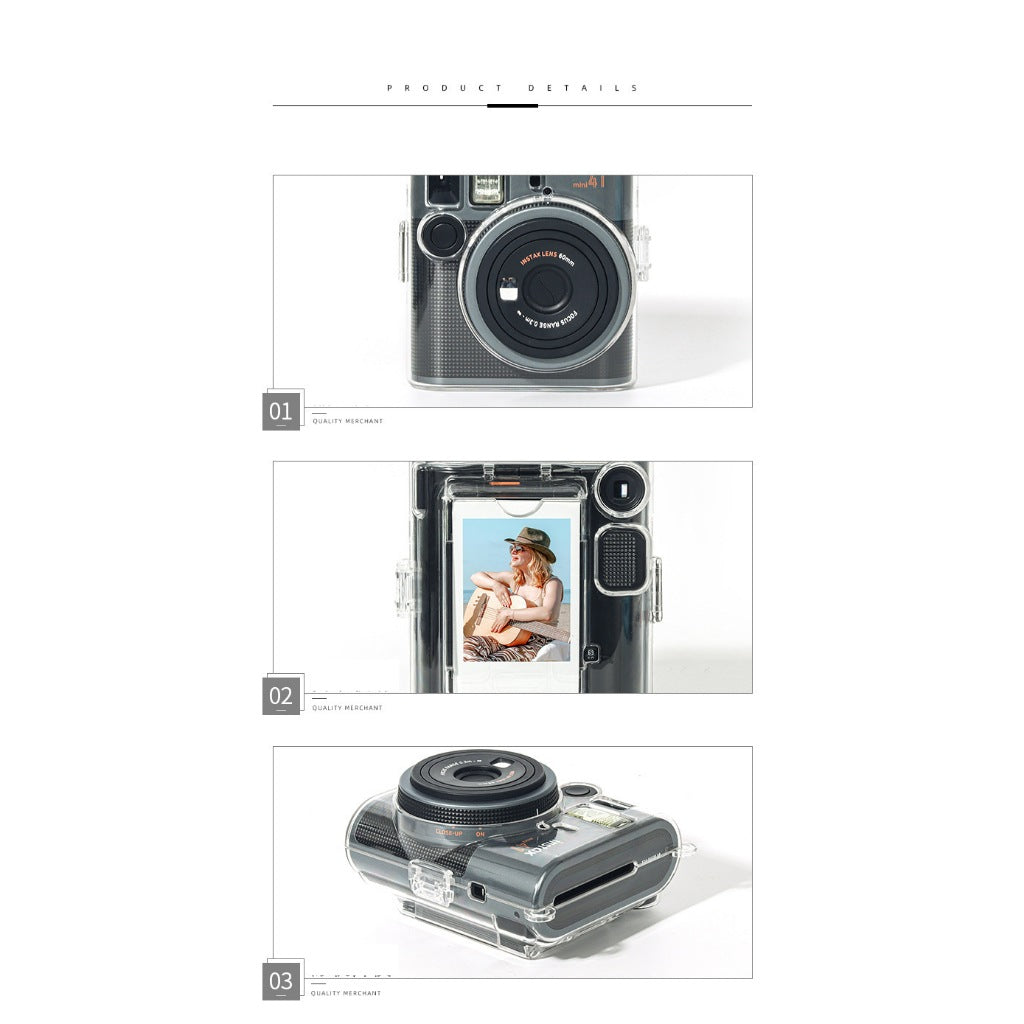 Instax mini 41 camera Clear Case with film Storage
