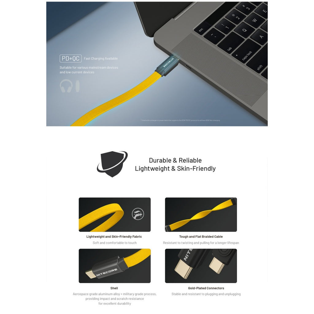 NITECORE NLINK10 USB-C Magnetic Fast Charging Cable (USB-C TO USB-C)