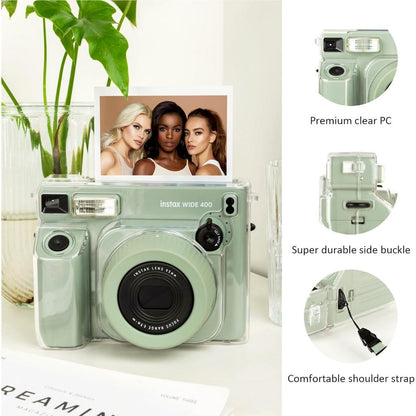 Fujifilm Instax Wide 400 Camera Transparent Crystal Clear Case