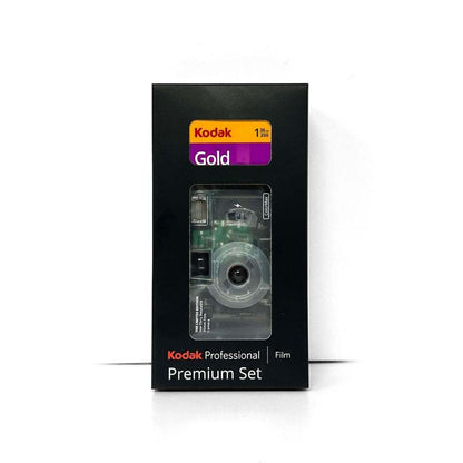 Kodak Professional 35mm Film Premium Set - ColorMax see-Thru Reusable 35mm Film Camera w Gold 200
