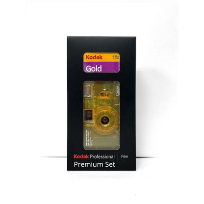 Kodak Professional 35mm Film Premium Set - ColorMax see-Thru Reusable 35mm Film Camera w Gold 200