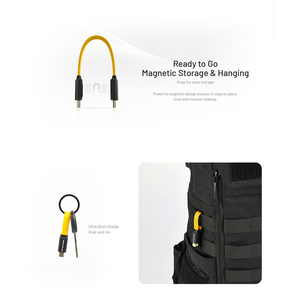 NITECORE NLINK10 USB-C Magnetic Fast Charging Cable (USB-C TO USB-C)