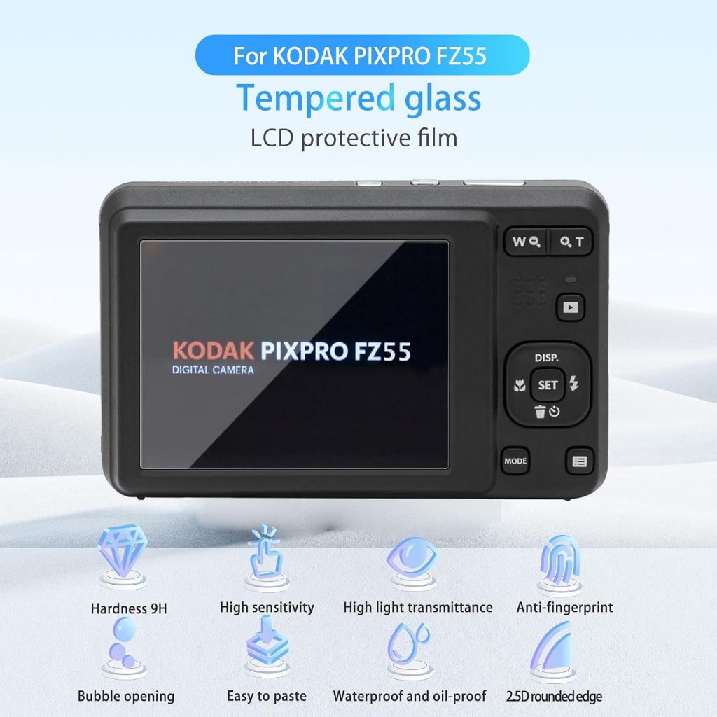 Kodak FZ55 Digital Camera Tempered glass for LCD Screen