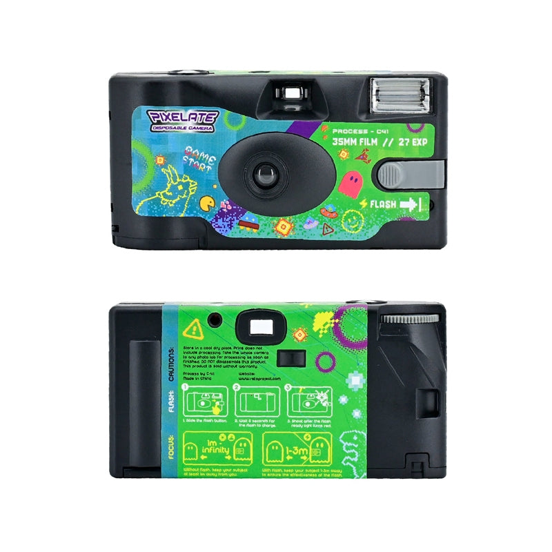 Retocolor Pixelate 400 35mm Disposable Film Camera 27EXP ISO400 Pre exposed Pixel pattern
