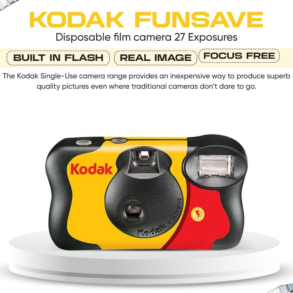 Kodak Funsaver Single Use Disposable 35mm Film Camera - 27 Exposures