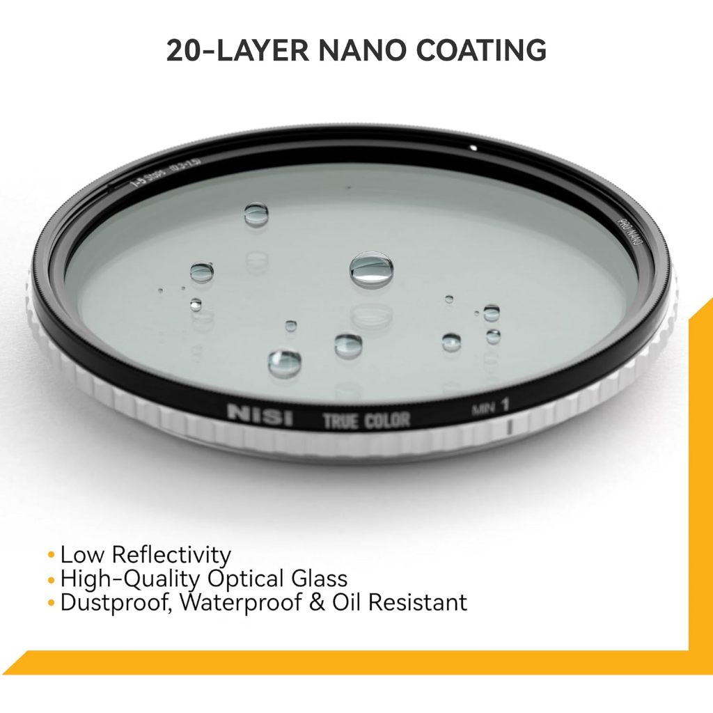 NiSi True Color ND-VARIO Pro Nano 1-5stops Variable ND