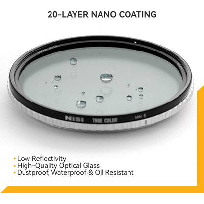 NiSi True Color ND-VARIO Pro Nano 1-5stops Variable ND