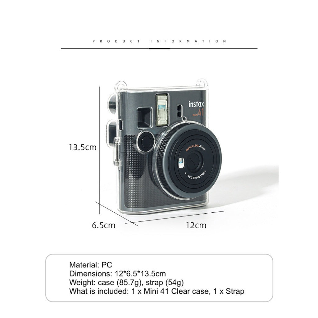 Instax mini 41 camera Clear Case with film Storage