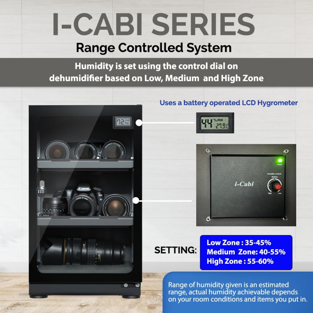 Digi-Cabi i-Cabi Electronic Dry Cabinet 38L S38E - 5 Years Warranty