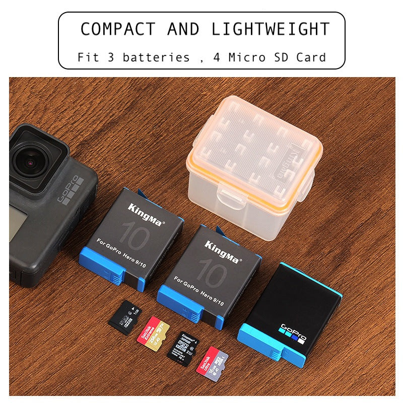 Kingma Gopro Battery Storage Case Portable For Hero 5/6/7/8/10/11/12 Sports Camera Accessory