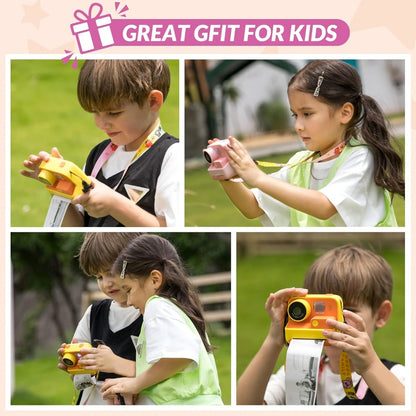 Kids  Instant Print Digital Camera HD 1080P with Thermal Print Paper