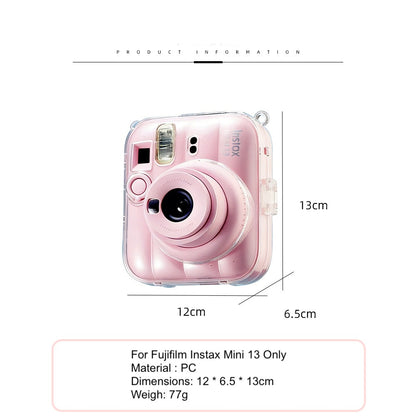 Fujifilm Instax Mini 13 Transparent Clear Case Protective Case with Strap