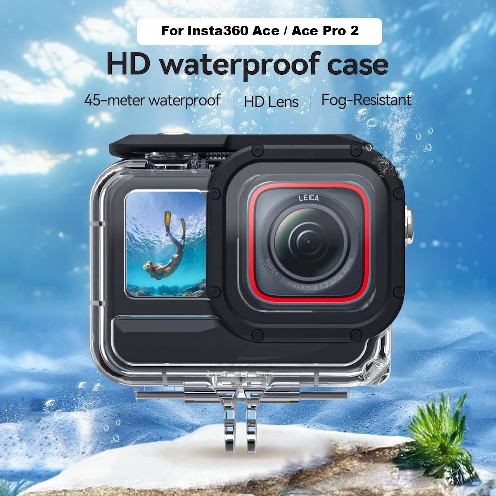 Telesin Insta360 Ace Pro 2 45M Waterproof Housing Underwater Dive Case