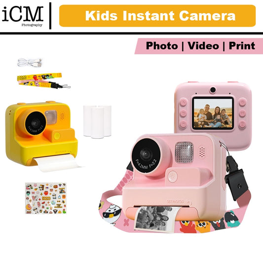 Kids  Instant Print Digital Camera HD 1080P with Thermal Print Paper
