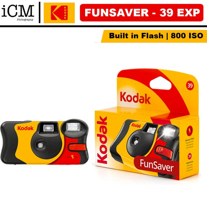 Kodak FunSaver Disposable Single Use Camera with Flash - 39 Exposures