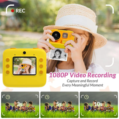 Kids  Instant Print Digital Camera HD 1080P with Thermal Print Paper