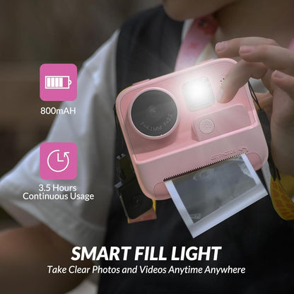 Kids  Instant Print Digital Camera HD 1080P with Thermal Print Paper