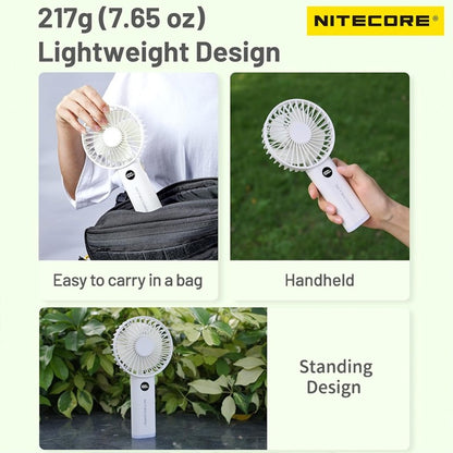 NITECORE NEF03 Portable Handheld Fan LED Night Light LCD Display