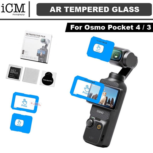 DJI Osmo Pocket 4 3 AR Tempered Glass Auto-Align Frame Screen Protector