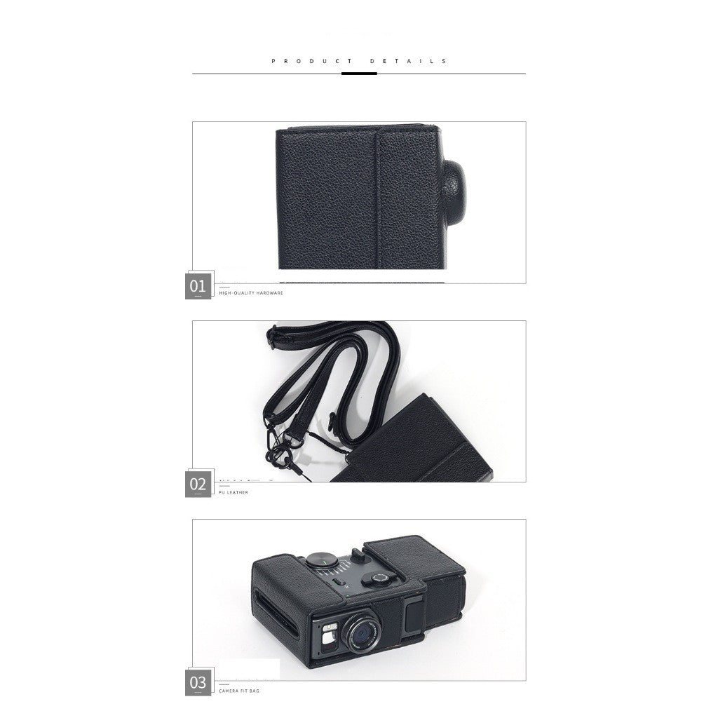 Instax Mini Evo Cinema PU Leather Camera Protective Case with Adjustable Strap