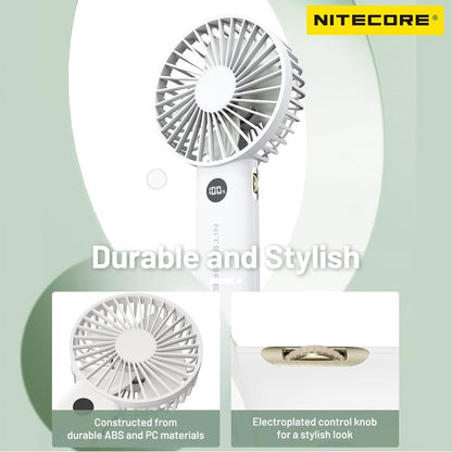 NITECORE NEF03 Portable Handheld Fan LED Night Light LCD Display