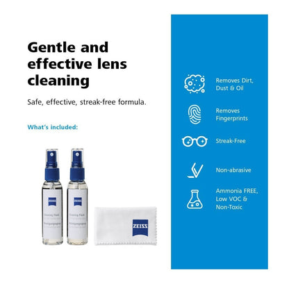 Zeiss Cleaning Fluid with Microfiber Cloth