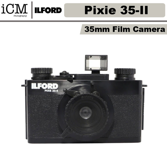 Ilford PIXIE 35-II 35mm Film Camera with Half Frame Adaptor